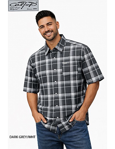 1000 S/S Plaid Color Base : Dark Grey-White